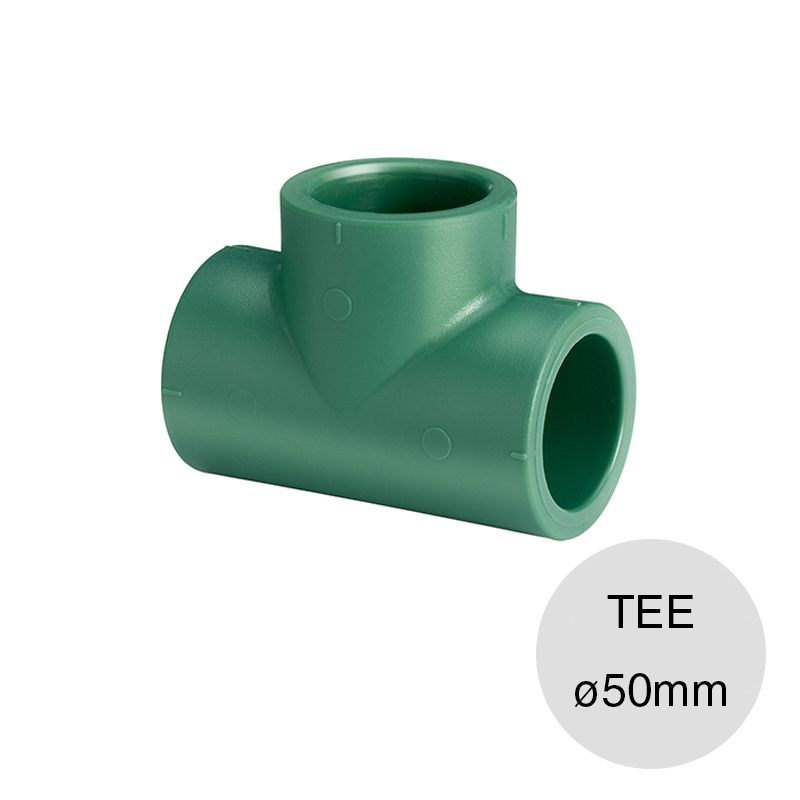 Tee normal agua polipropileno random thermofusion ø 50mm