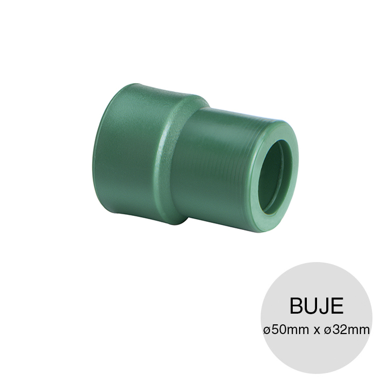 Buje reduccion agua polipropileno random thermofusion ø 50mm x ø 32mm
