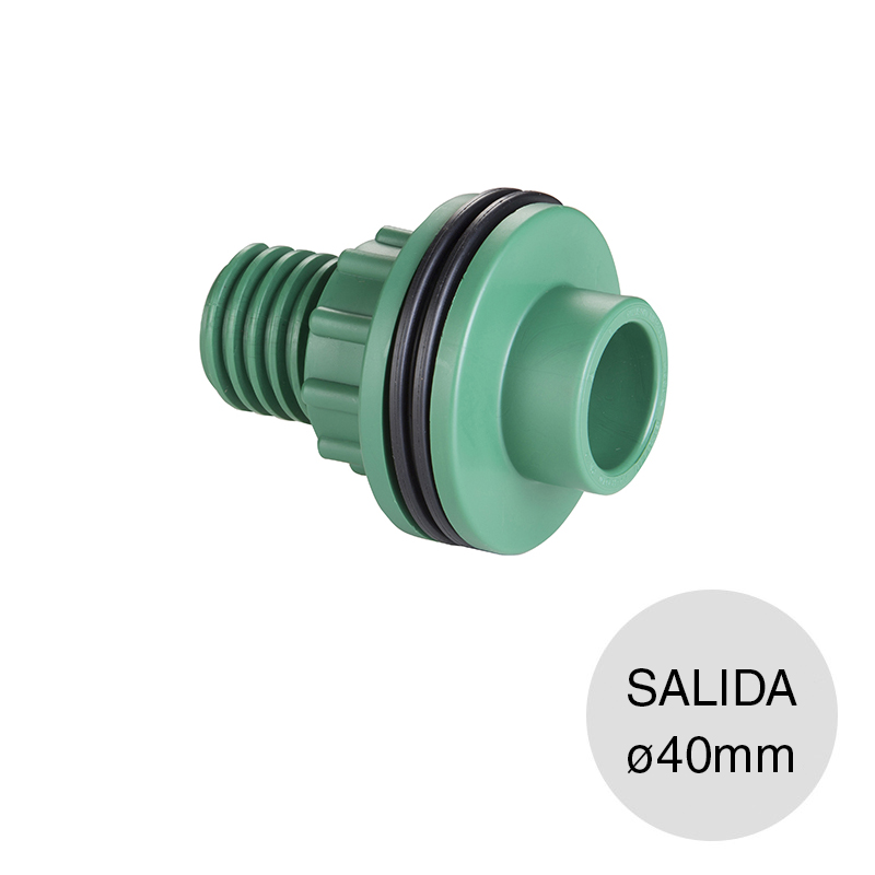 Salida tanque agua polipropileno random thermofusion ø 40mm