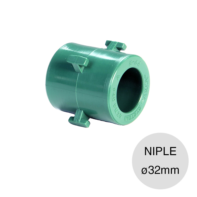 Niple tope corto agua polipropileno random thermofusion ø 32mm