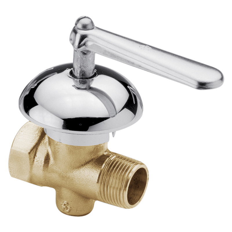 Llave gas bronce con campana cromado brillante 19mm / 3/4"