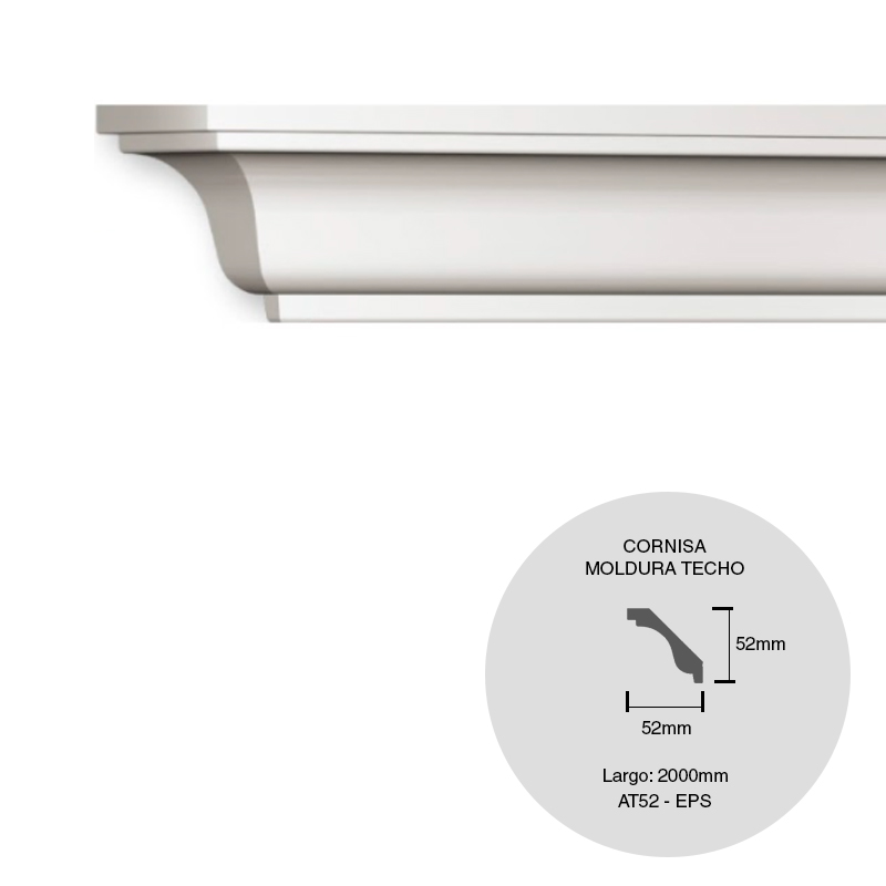 MOLDURA AT52 52X52X2000MM