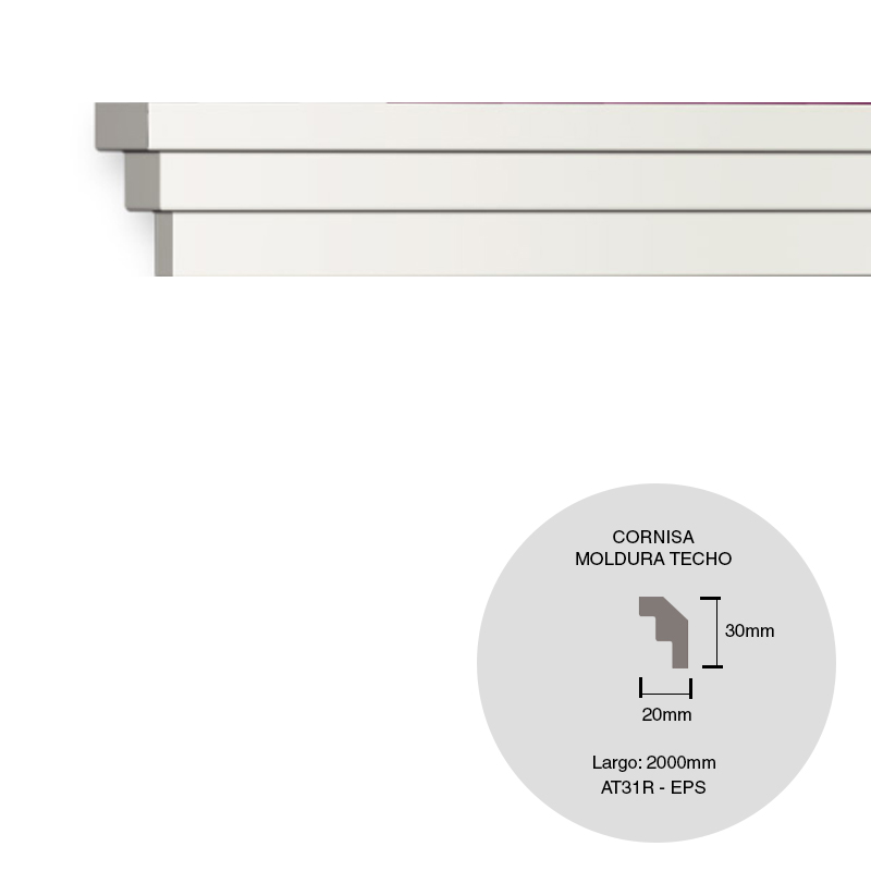 MOLDURA AT31R 31X31X2000MM