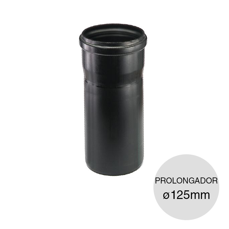 Prolongador pileta patio desagüe polipropileno union deslizante ø 125mm x 300mm