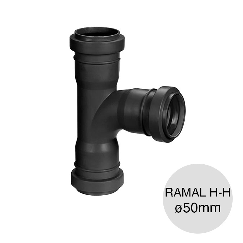 Ramal simple hembra-hembra 87°30' desagüe polipropileno union deslizante ø 50mm