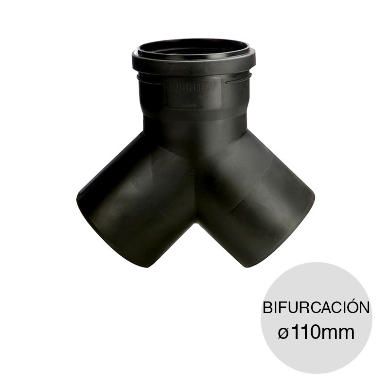 Ramal bifurcacion/desagüe polipropileno union deslizante ø 110mm