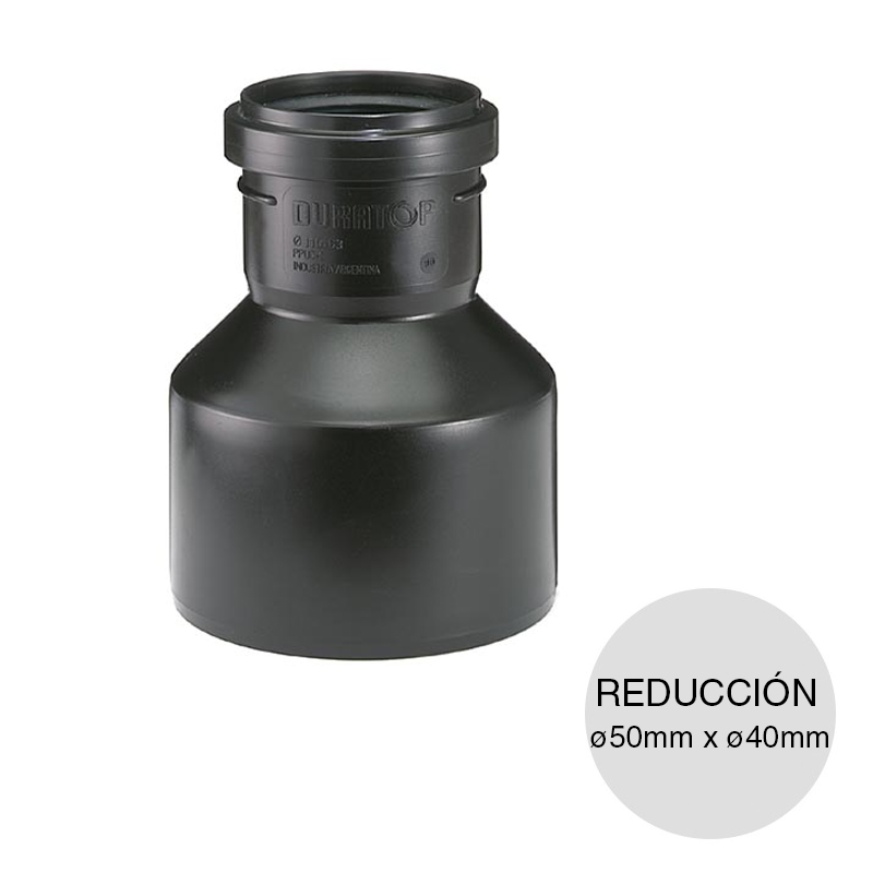 Cupla reduccion macho-hembra desagüe polipropileno union deslizante ø 50mm x ø 40mm