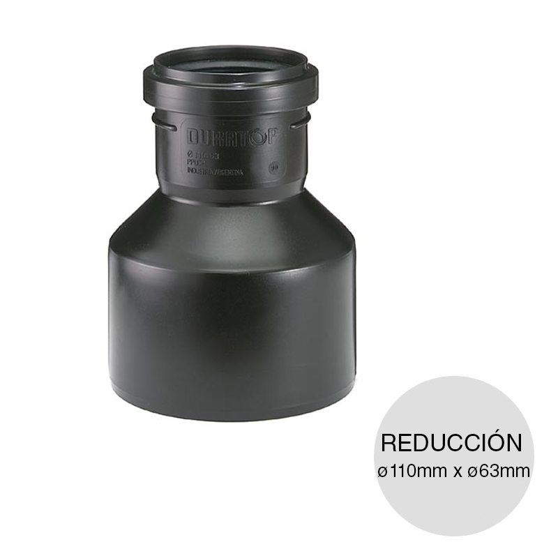 Cupla reduccion macho-hembra desagüe polipropileno union deslizante ø 110mm x ø 63mm