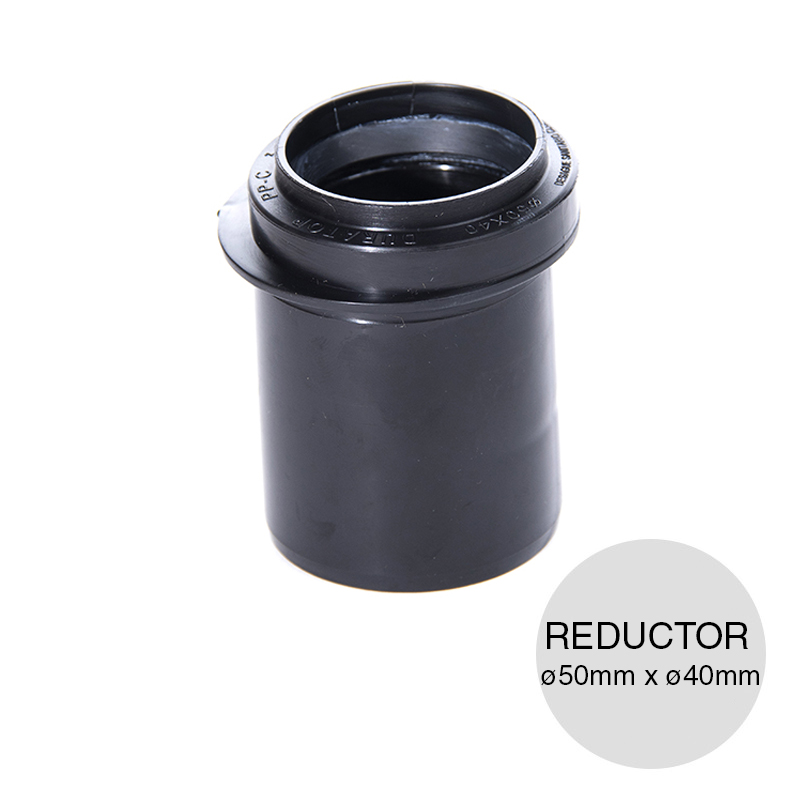 Reductor excentrico anular desagüe polipropileno union deslizante ø 50mm x ø 40mm