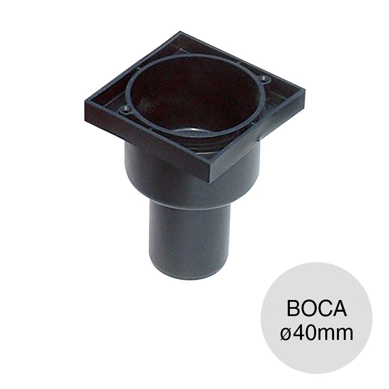 Boca desagüe ducha salida vertical polipropileno union deslizante ø 40mm