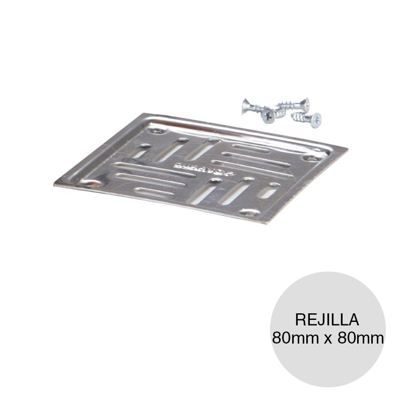 Rejilla acero inoxidable desagüe piso Eco 80mm x 80mm