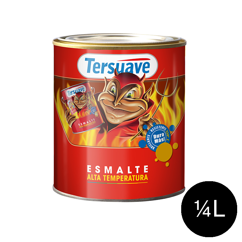 Esmalte Sintetico Alta Temperatura 250°C Negro Brillante 250ml