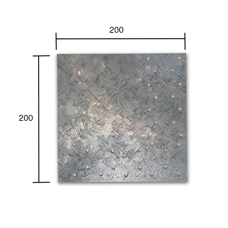 CARTELA PERFORADA P/CRUZ SAN ANDRES 200X200MM