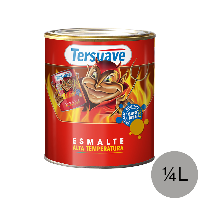 Esmalte Sintetico Alta Temperatura 250°C Aluminio Brillante 250ml