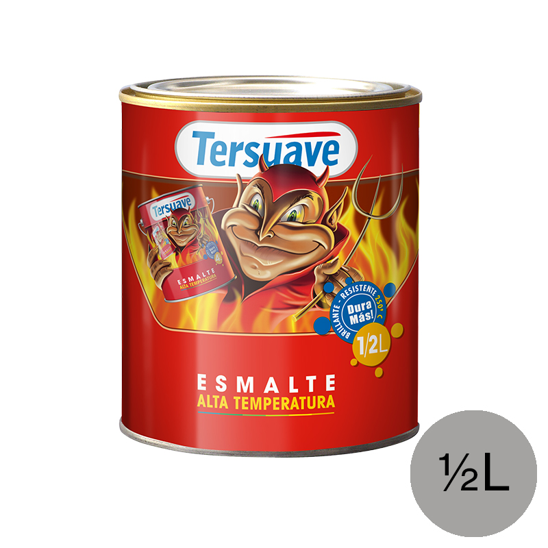 Esmalte Sintetico Alta Temperatura 250°C Aluminio Brillante 500ml