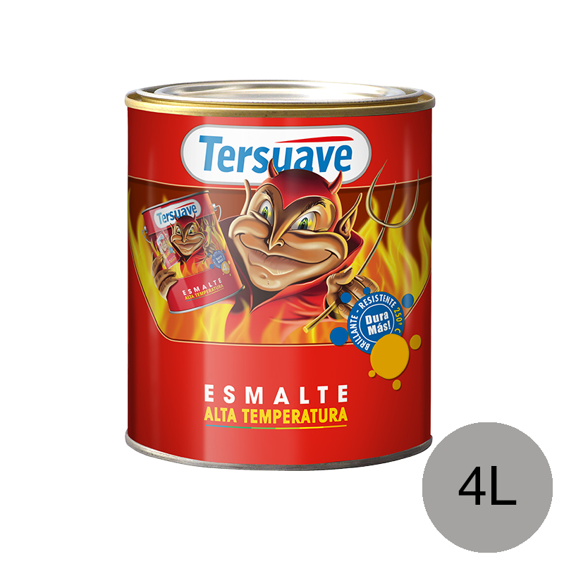 Esmalte Sintetico Alta Temperatura 250°C Aluminio Brillante 4L