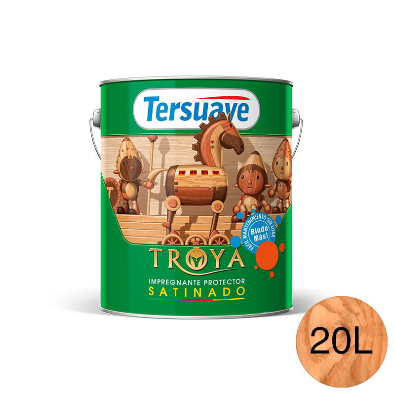 Impregnante Protector de Madera Satinado Troya Roble Claro 20L