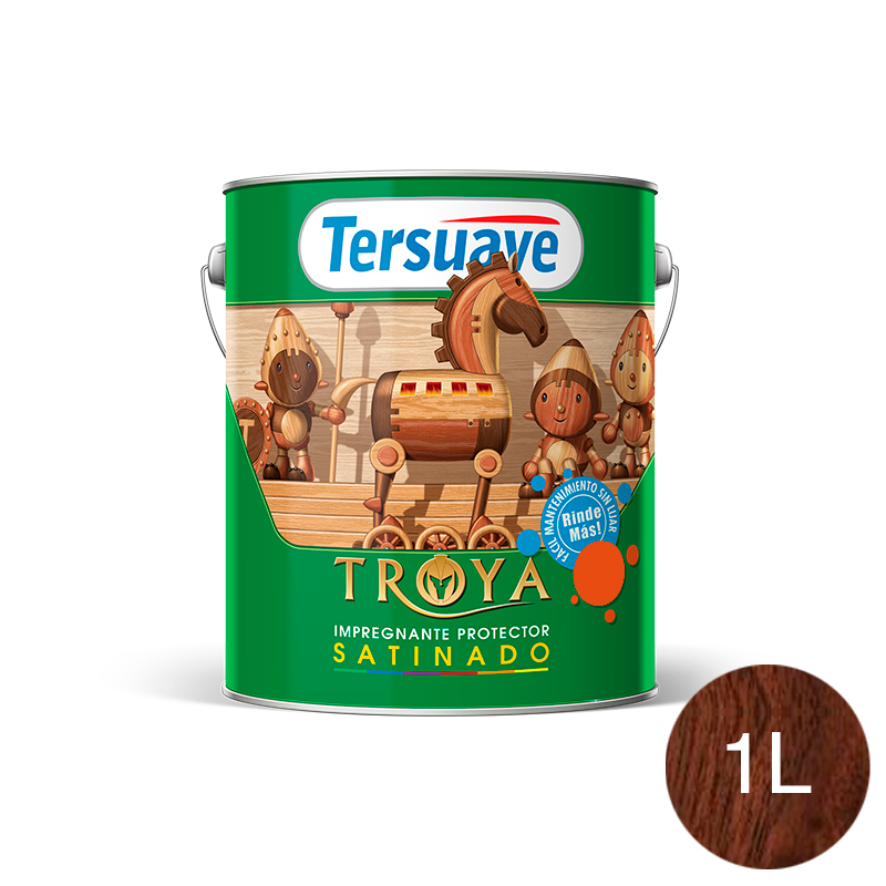 Impregnante Protector de Madera Satinado Troya Nogal 1L
