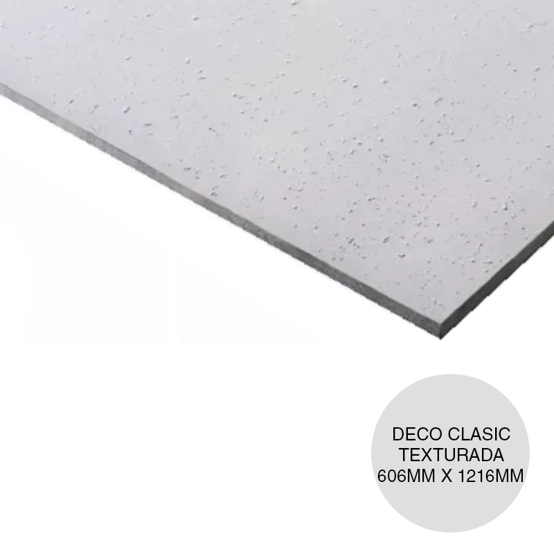 Placa&#x20;cielorraso&#x20;desmontable&#x20;yeso&#x20;Deco&#x20;Clasic&#x20;texturada&#x20;clasica&#x20;6.4mm&#x20;x&#x20;606mm&#x20;x&#x20;1216mm