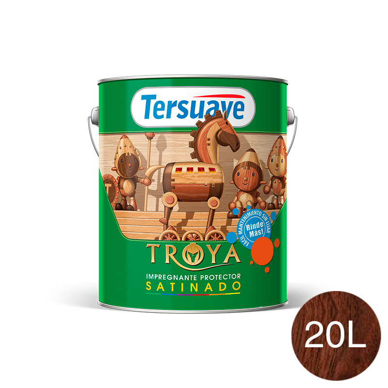 Impregnante Protector de Madera Satinado Troya Nogal 20L