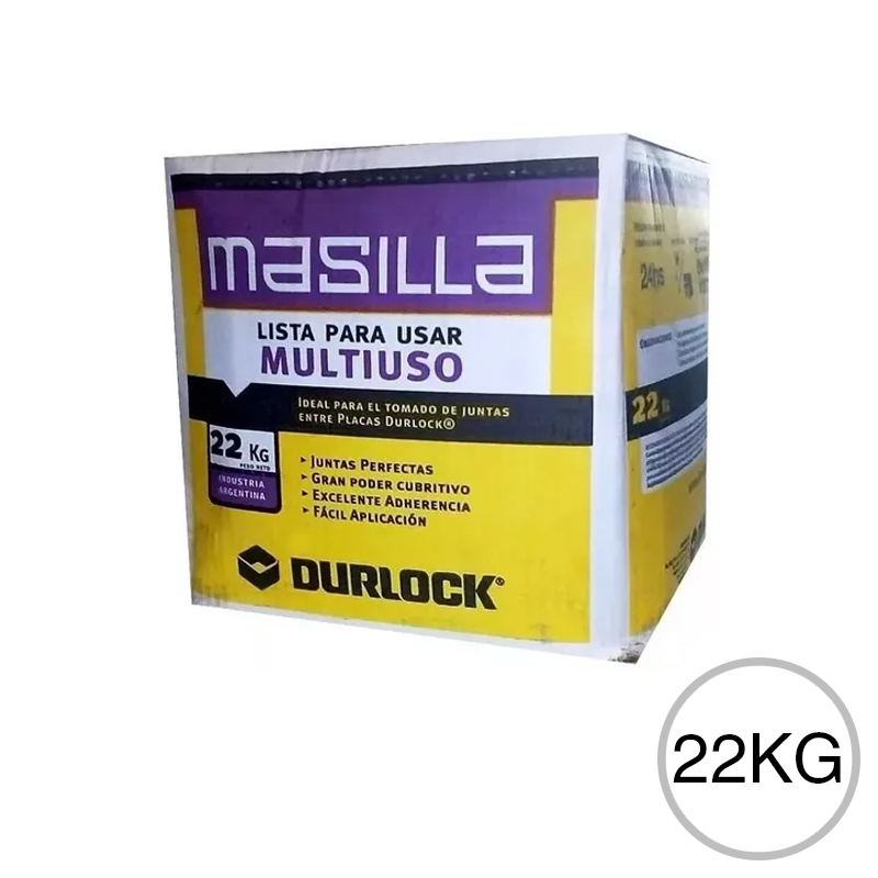 Masilla tomado juntas construccion seco y terminacion interior lista para usar multiuso caja x 22kg