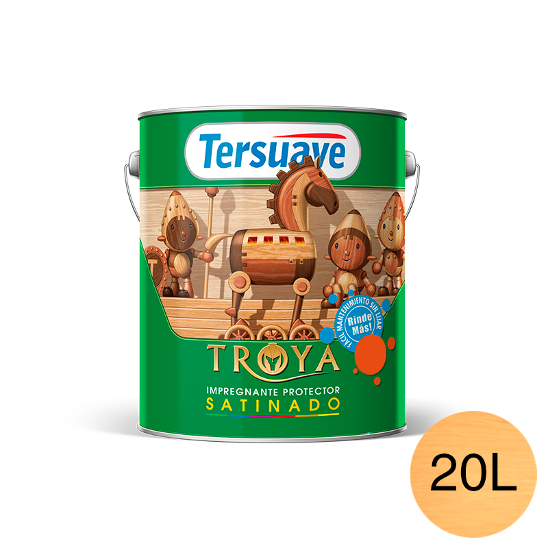Impregnante Protector de Madera Satinado Troya Cristal 20L
