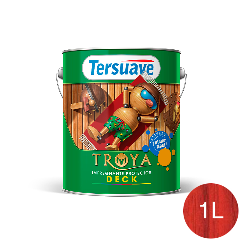 Impregnante Protector para Deck Satinado Troya Cerezo 1L