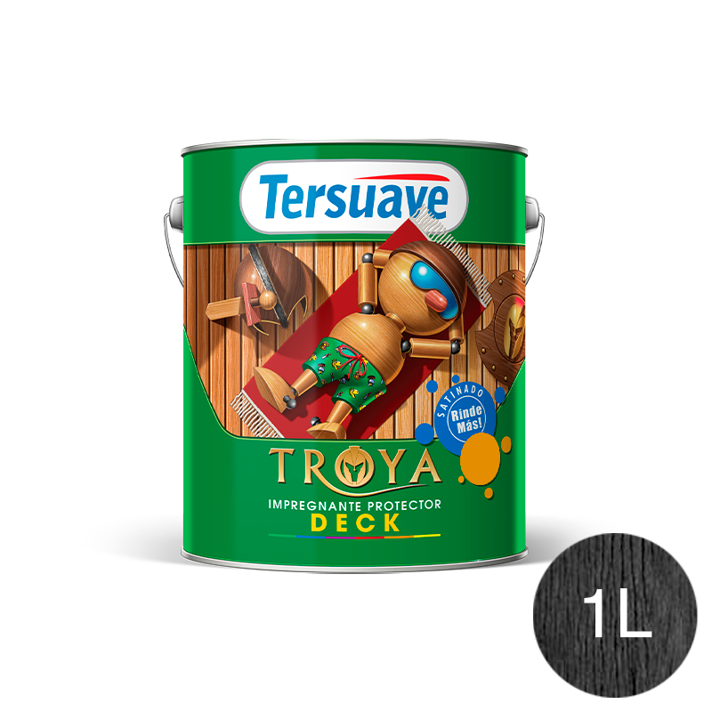 Impregnante Protector para Deck Satinado Troya Habano 1L