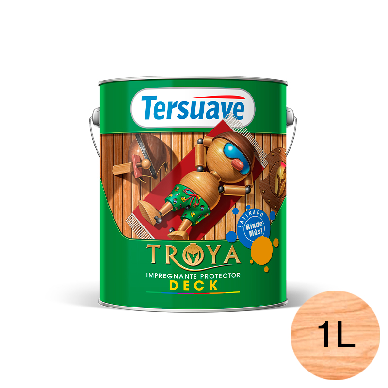 Impregnante Protector para Deck Satinado Troya Natural 1L