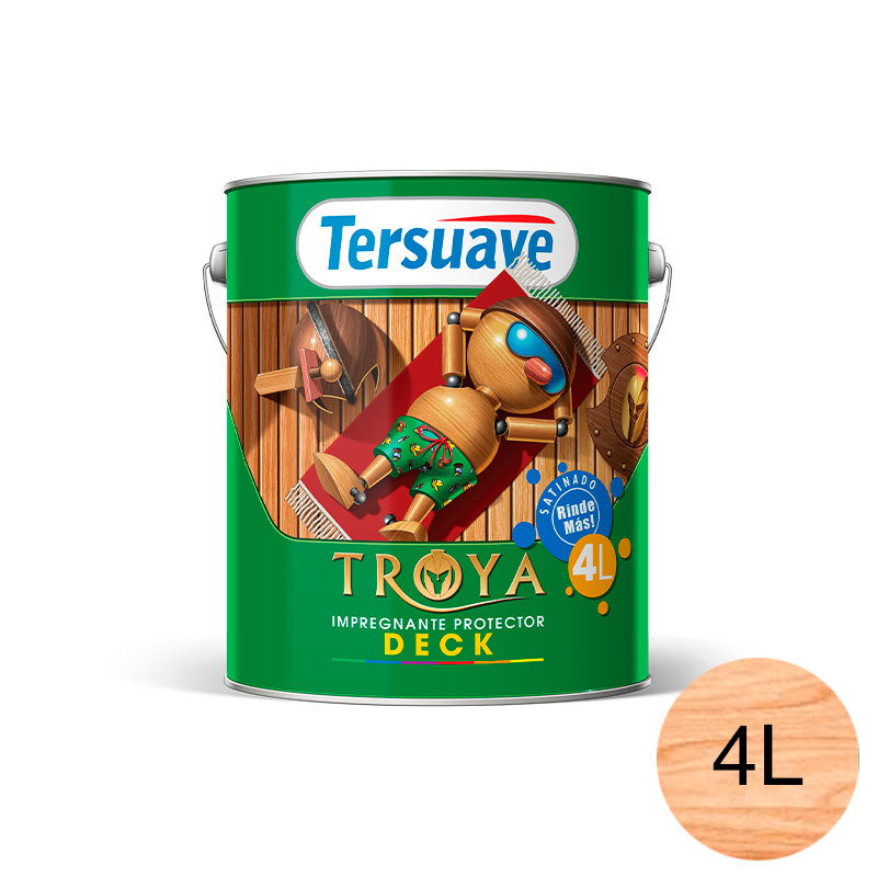 Impregnante Protector para Deck Satinado Troya Natural 4L