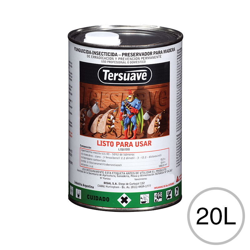 Preservador curador madera listo para usar transparente balde x 20l