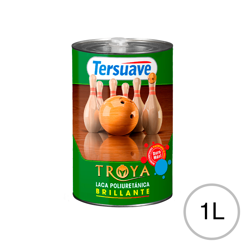 Laca Poliuretanica para Madera Exterior Brillante Troya Cristal 1L