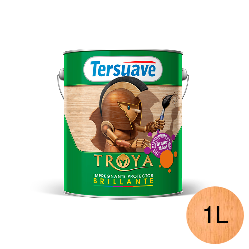 Impregnante Protector de Madera Brillante Troya Cedro 1L