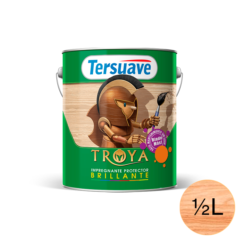 Impregnante Protector de Madera Brillante Troya Natural 500ml