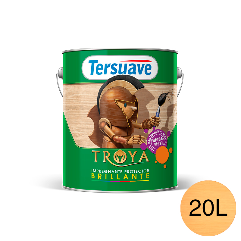 Impregnante Protector de Madera Brillante Troya Cristal 20L