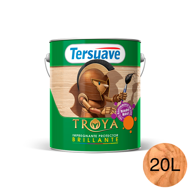 Impregnante Protector de Madera Brillante Troya Roble Claro 20L