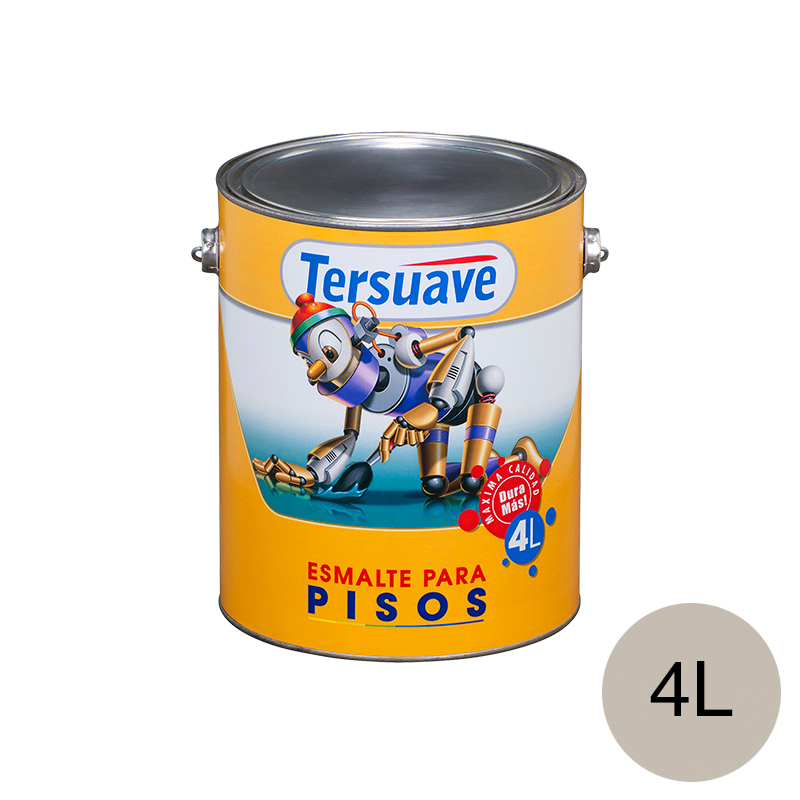 Esmalte Sintetico para Pisos Exterior Interior Tersuave Gris Semimate 4L