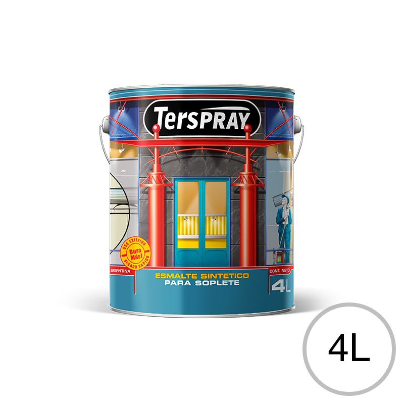 Esmalte sintetico Terspray para soplete secado rapido blanco brillante lata x 4l
