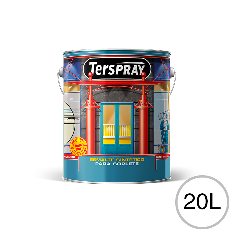 Esmalte sintetico Terspray para soplete secado rapido blanco brillante balde x 20l