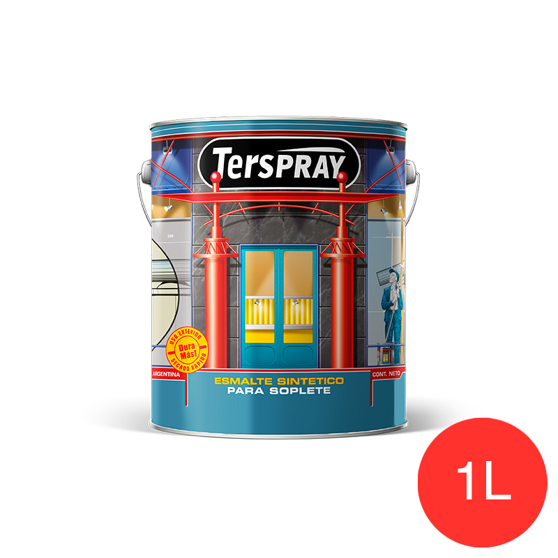 Esmalte sintetico Terspray para soplete secado rapido bermellon brillante lata x 1l