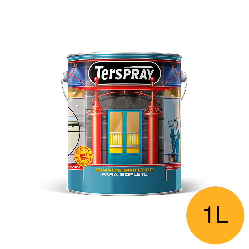 Esmalte sintetico Terspray para soplete secado rapido amarillo cromo brillante lata x 1l