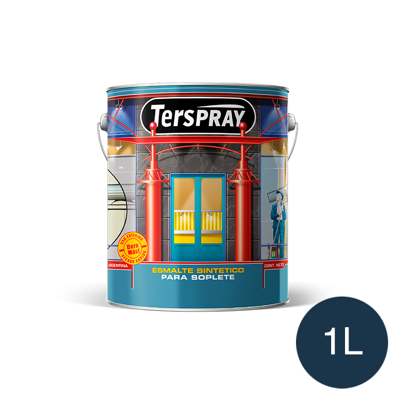 Esmalte sintetico Terspray para soplete secado rapido azul brillante lata x 1l