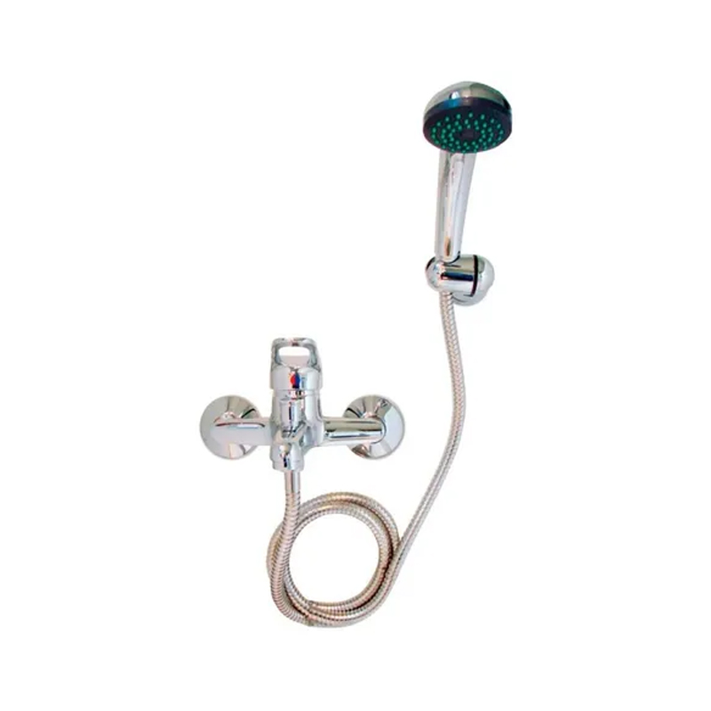 Griferia bañera metalica monocomando exterior Alhue cromado brillante