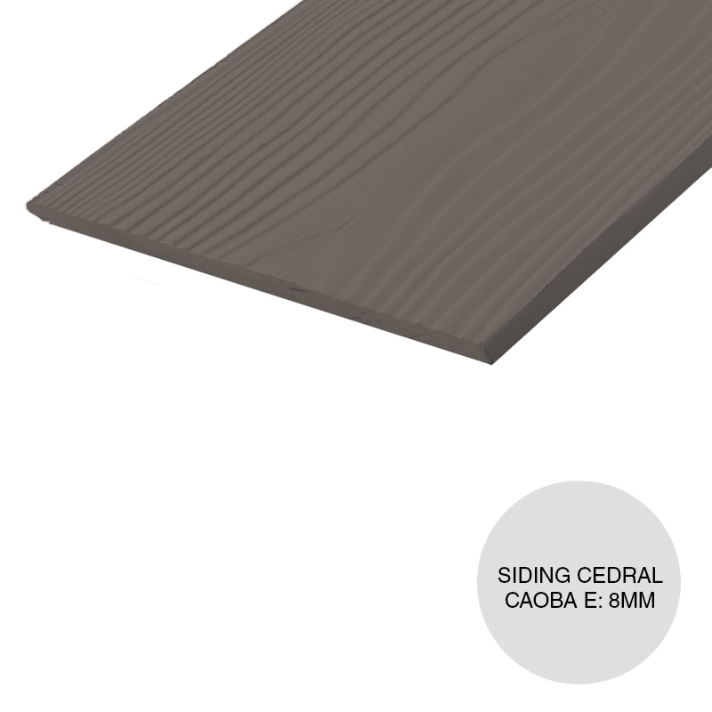 Placa cementicia construccion seco siding cedral texturado simil madera caoba exterior 8mm x 200mm x 3600mm