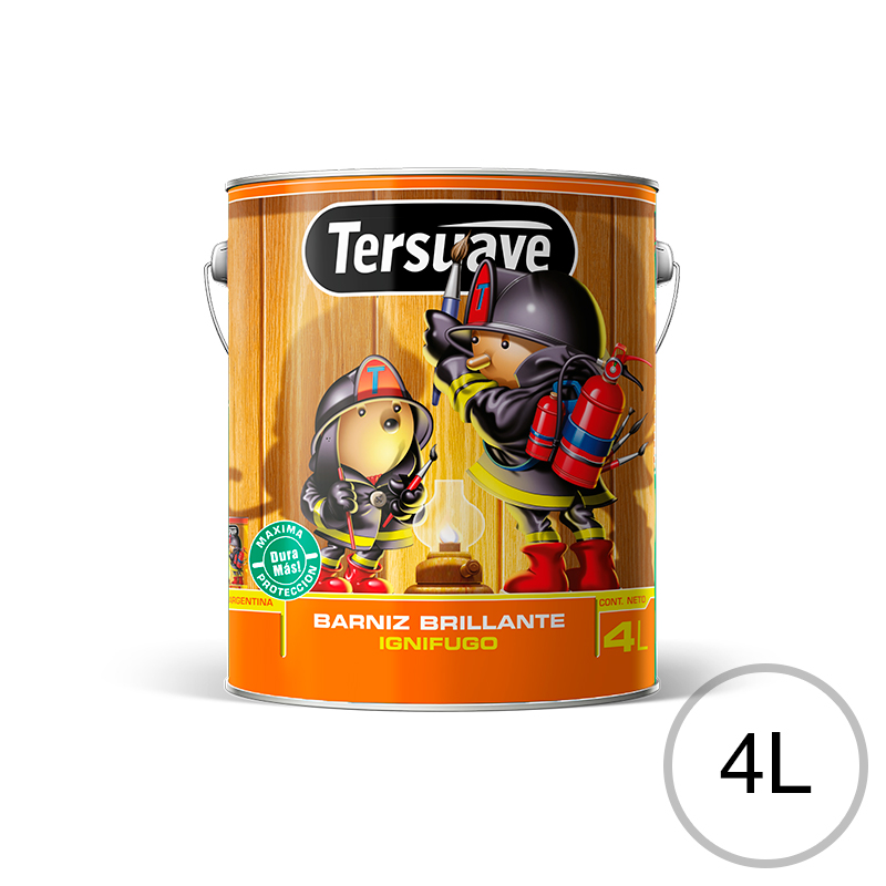 Barniz ignifugo antifuego base solvente transparente brillante lata x 4l