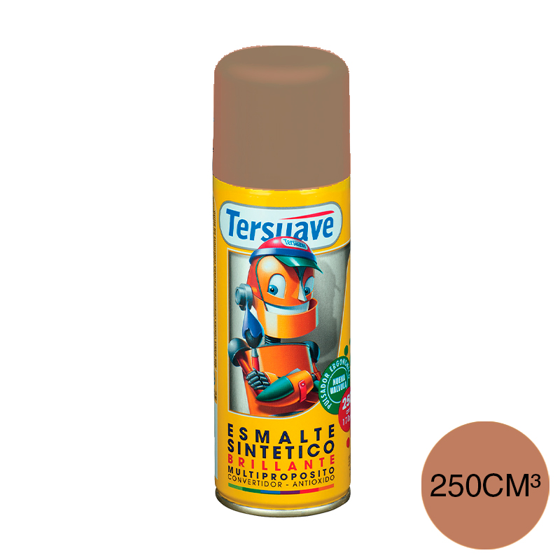 Aerosol Esmalte Sintetico Convertidor Antioxido Brillante Tersuave Cobre 250cc
