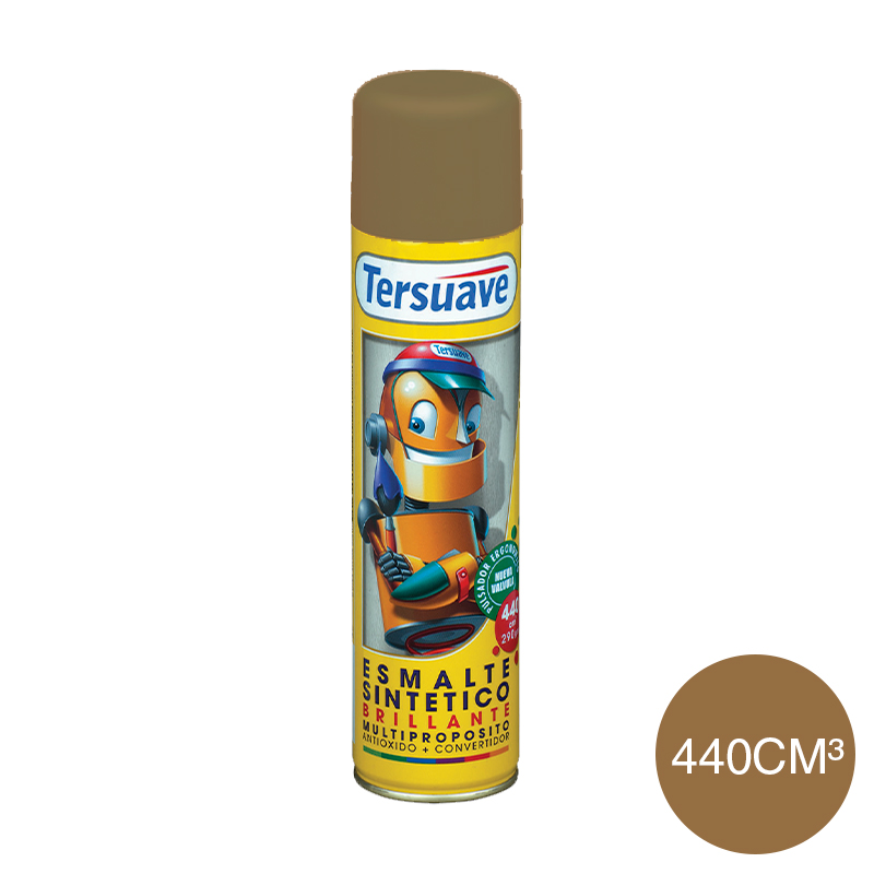 Aerosol Esmalte Sintetico Convertidor Antioxido Brillante Tersuave Oro 440cc