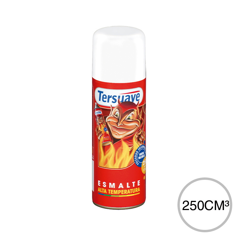 Aerosol Esmalte Alta Temperatura Tersuave Blanco Semibrillo 250cc