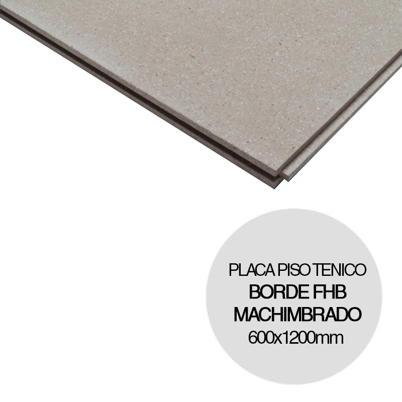 Placa piso tecnico Gifafloor FHB fibroyeso borde machimbrado 28mm x 600mm x 1.20m