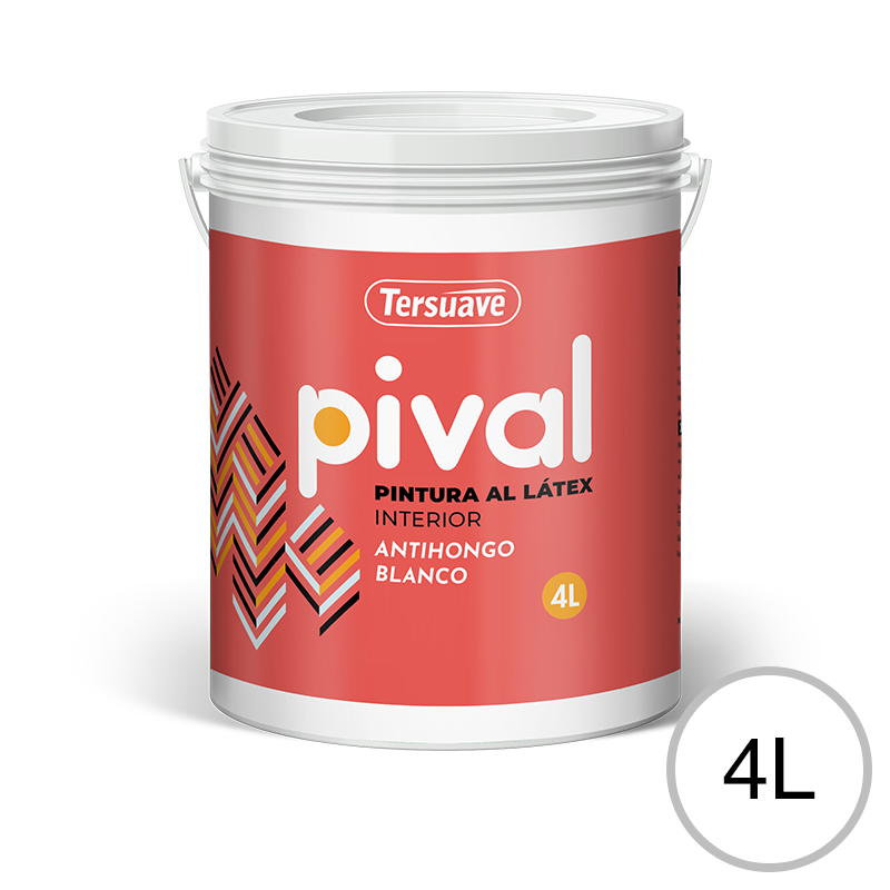 Pintura Latex Interior Pival Blanco Mate 4L